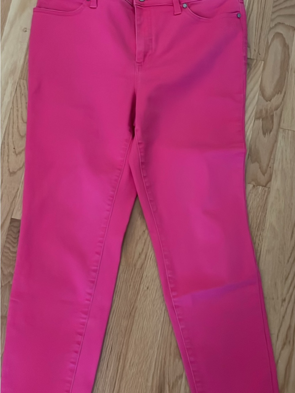 Ann Taylor Hot Pink Cropped Jeans